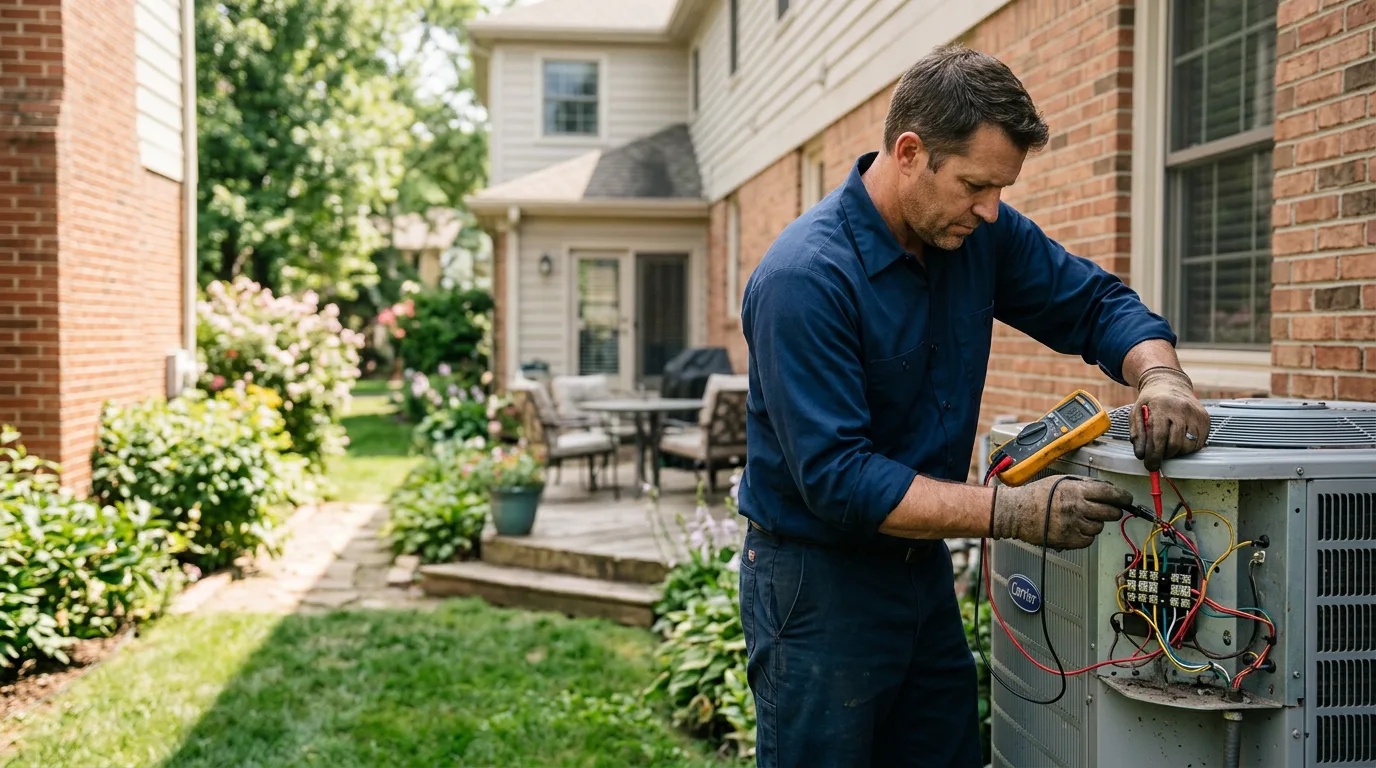 HVAC technician working near Llano, CA